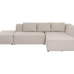 Ecksofa Infinity Ottomane Creme Rechts
