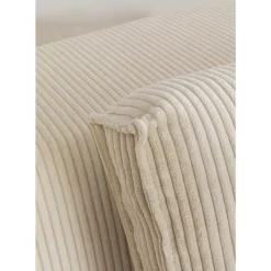 Ecksofa Infinity Ottomane Cord Creme Rechts
