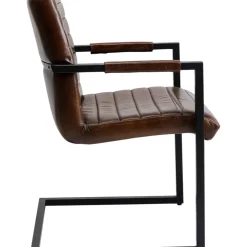 Freischwinger Lola Leder Braun