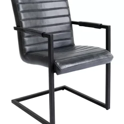 Freischwinger Lola Leder Grau