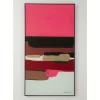 Gerahmtes Bild Abstract Shapes Pink 73X143Cm