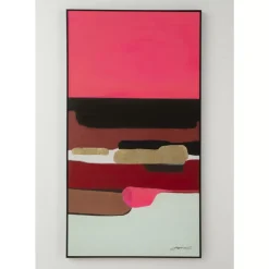 Gerahmtes Bild Abstract Shapes Pink 73X143Cm