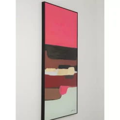 Gerahmtes Bild Abstract Shapes Pink 73X143Cm