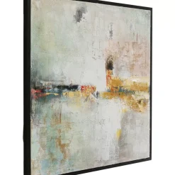 Gerahmtes Bild Dust Gold 120X120Cm