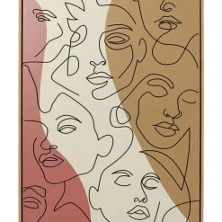 Gerahmtes Bild Faccia Arte Tri Colore 90X120Cm