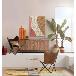 Gerahmtes Bild Faccia Arte Tri Colore 90X120Cm