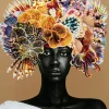 Gerahmtes Bild Flower Hair 120X120Cm