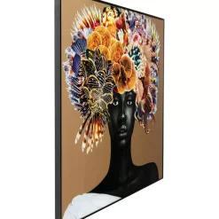 Gerahmtes Bild Flower Hair 120X120Cm