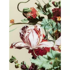 Glasbild Bouquet Beauty Beige 100X100Cm