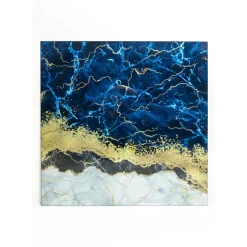 Glasbild Metallic Ocean 100X100Cm