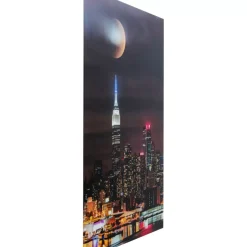 Glasbild Skyline Moon 80X120Cm