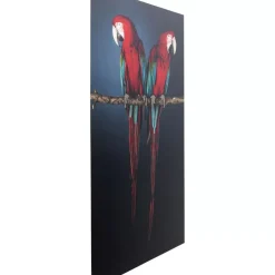 Glasbild Twin Parrot 80X120Cm
