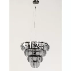 Hangeleuchte Mariposa Three Circle Schwarz Smoke