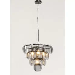 Hangeleuchte Mariposa Three Circle Schwarz Smoke