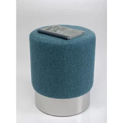 Hocker Cherry Lina Blau Silver O35Cm