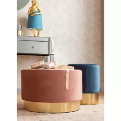 Hocker Cherry Rose Brass O55Cm