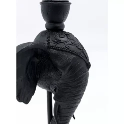 Kerzenständer Elephant Head Schwarz 36Cm