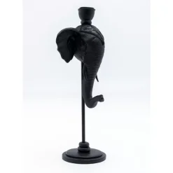 Kerzenständer Elephant Head Schwarz 36Cm