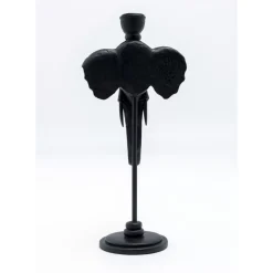 Kerzenständer Elephant Head Schwarz 36Cm