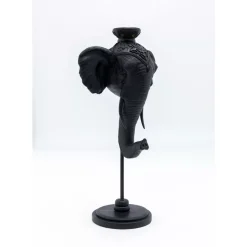 Kerzenständer Elephant Head Schwarz 49Cm