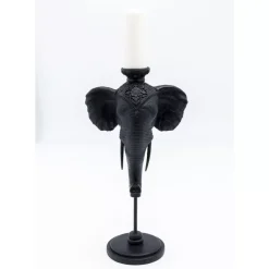 Kerzenständer Elephant Head Schwarz 49Cm