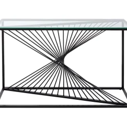 Konsole Laser Schwarz Klarglas 120X40Cm