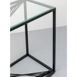 Konsole Laser Schwarz Klarglas 120X40Cm