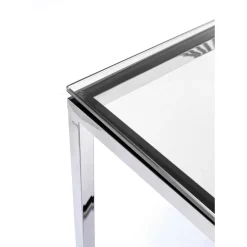 Konsole Laser Silber Klarglas 120X40
