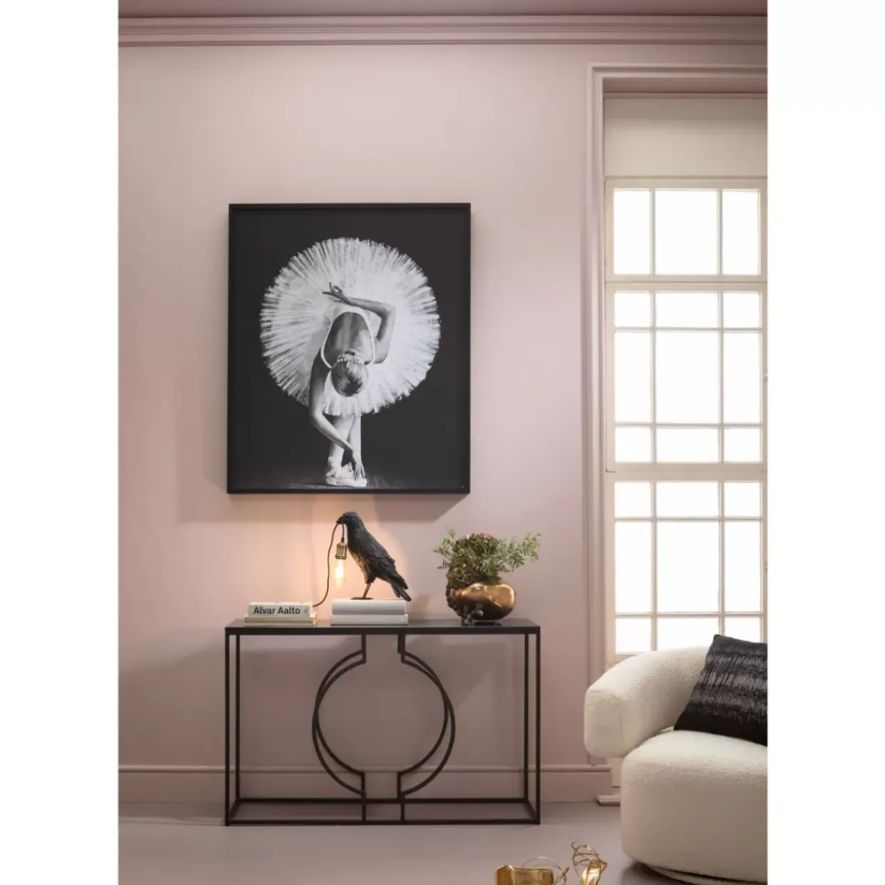 Konsole Miami Loft Schwarz 120X75Cm