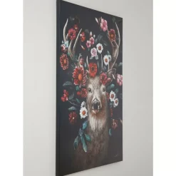 Leinwandbild Deer In Flower 90X140Cm