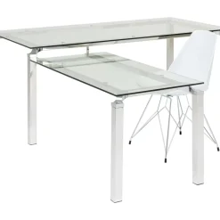 Schreibtisch Lorenco Chrom Winkelcombi 210X180Cm
