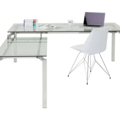 Schreibtisch Lorenco Chrom Winkelcombi 210X180Cm