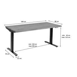 Schreibtisch Office Harmony Dunkel 160X80