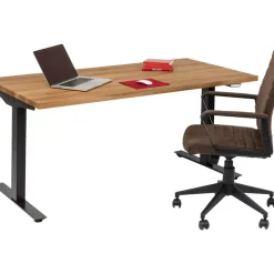 Schreibtisch Office Jackie Eiche Schwarz 160X80