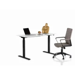 Schreibtisch Office Smart Schwarz Weis 140X60