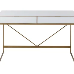 Schreibtisch Soran Gold 120X50Cm