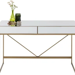 Schreibtisch Soran Gold 120X50Cm