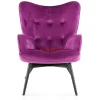 Sessel Black Vicky Velvet Purple