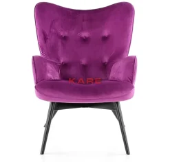 Sessel Black Vicky Velvet Purple