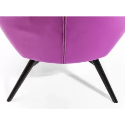 Sessel Black Vicky Velvet Purple