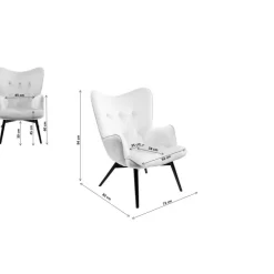 Sessel Black Vicky Velvet Petrol