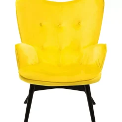 Sessel Black Vicky Velvet Yellow