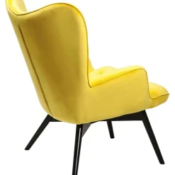 Sessel Black Vicky Velvet Yellow