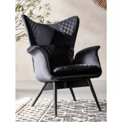 Sessel Tudor Velvet Schwarz
