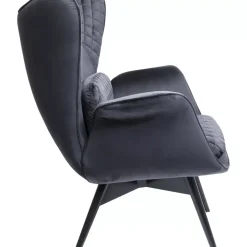 Sessel Tudor Velvet Schwarz