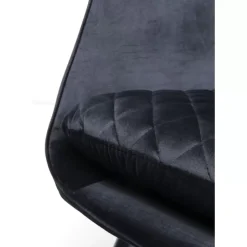 Sessel Tudor Velvet Schwarz