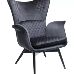 Sessel Tudor Velvet Schwarz
