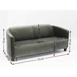 Sofa Cigar Lounge 3-Sitzer Grun