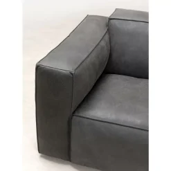 Sofa Henry 3-Sitzer Leder Grau