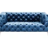 Sofa Look 2-Sitzer Velvet Blau